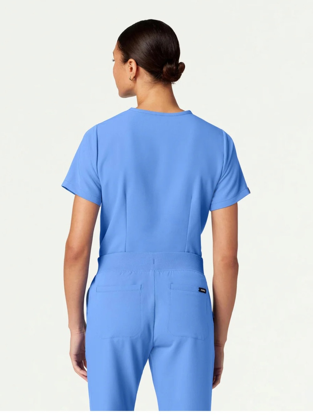 Jaanuu Slim Knit Scrub Top and Joggers Set - Picture 3 of 16